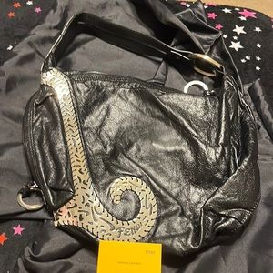 Fendi black and silver bag